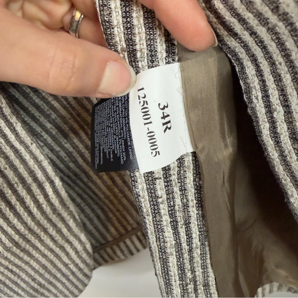 Wolf & Badger Silk Linen Blazer Vulto Amsterdam Size 34R Extra Small XS - Picture 9 of 10